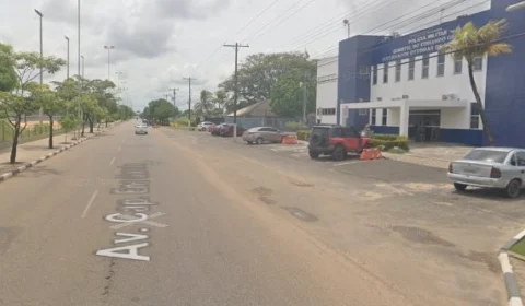 Avenida de Boa Vista é bloqueada para formatura da Polícia Militar