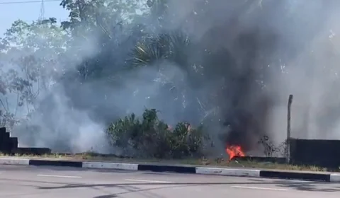VÍDEO: incêndio na Avenida das Torres assusta condutores