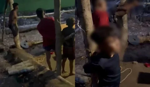 Indígenas são amarrados a troncos por garimpeiros dentro de reserva yanomami