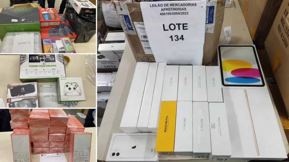 RF de Recife-PE realiza leilão online de iPhone, videogames e outros itens