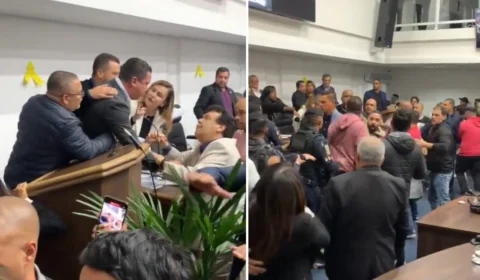 VÍDEO: audiência termina em pancadaria na Câmara Municipal de Taboão da Serra