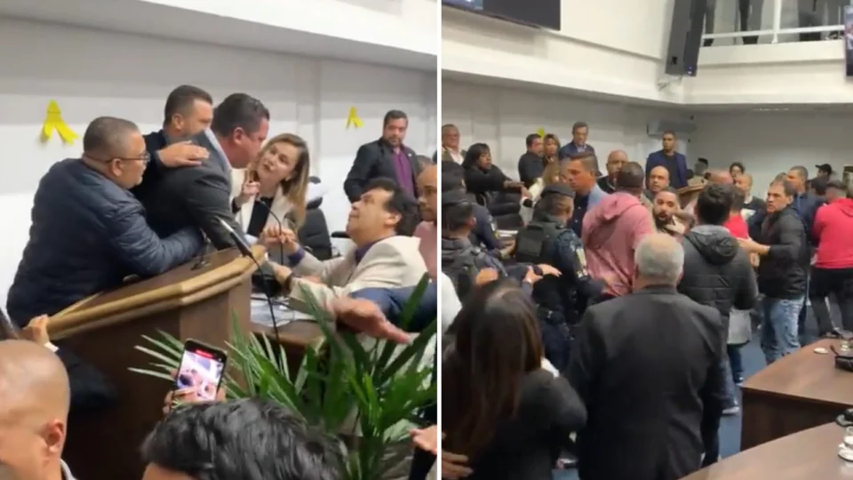 VÍDEO: audiência termina em pancadaria na Câmara Municipal de Taboão da Serra