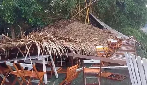 VÍDEO: temporal destrói restaurante tradicional em Rio Branco