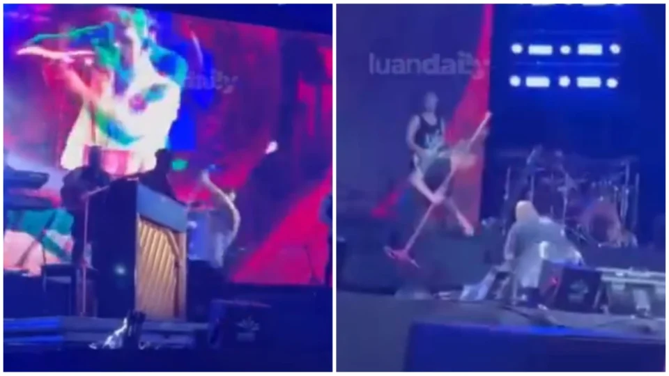 VÍDEO: Luan Santana leva tombo durante show em Manaus neste sábado, 23