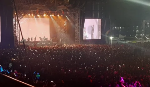 #SouManaus: Léo Magalhães e Zé Felipe agitam público no palco Guardião da Amazônia