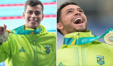 Brasil fecha o 1º dia da natação no Pan com 6 medalhas; Rabelo brilha no skate