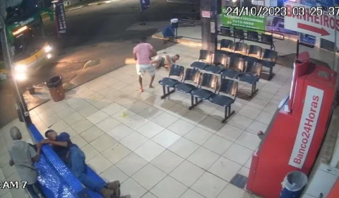 VÍDEO: homem é atacado com golpes de madeira em rodoviária de Gurupi-TO
