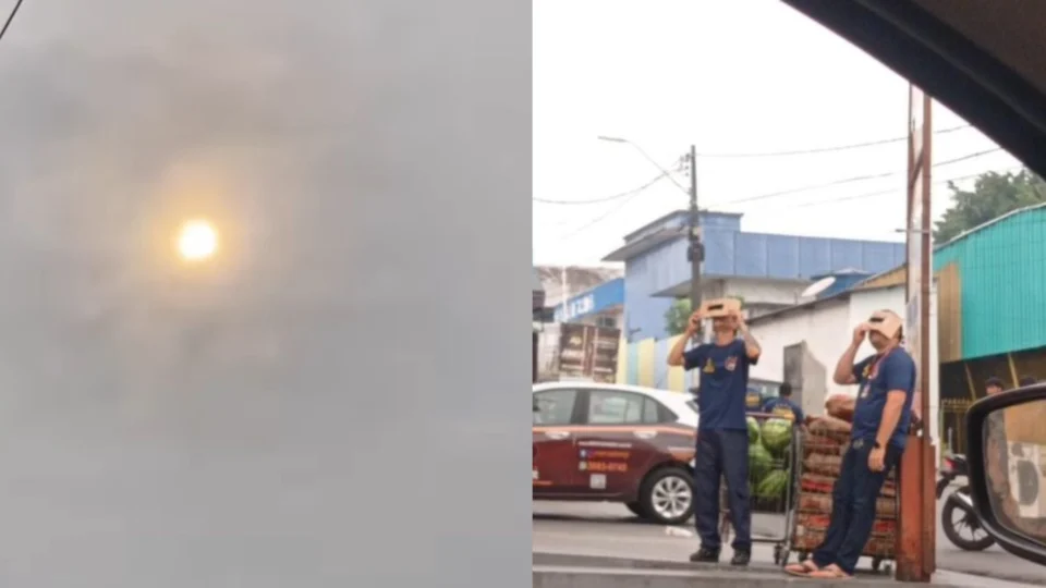 Manauaras se ‘frustram’ com eclipse solar e vão às redes sociais