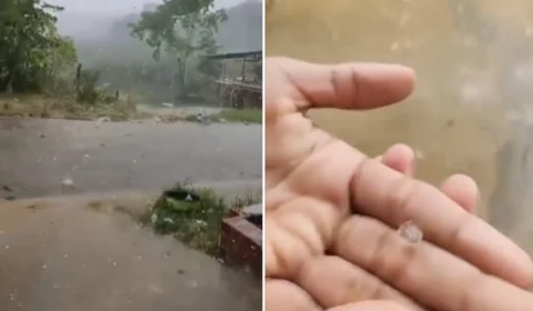 Moradores do Amazonas registram chuva de granizo no interior