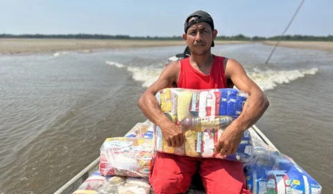 Seca no AM: Rio Negro sobe 17 cm e registra nível em 12,87 metros