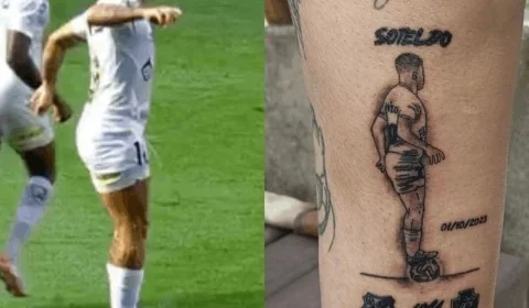Torcedora do Santos é criticada por tatuar lance polêmico de Soteldo; entenda