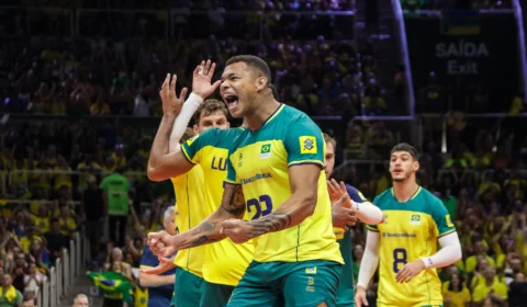 Seleção brasileira vence Irã e está a uma partida da vaga olímpica de Paris 2024