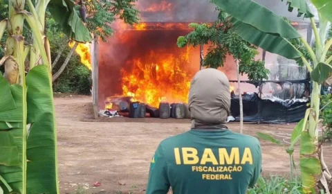 Ibama e PRF destroem estrutura de apoio ao garimpo na Terra Yanomami em RR