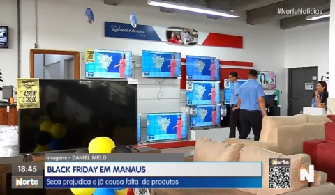 VÍDEO: seca dos rios impacta ‘Black Friday’ e faz faltar produtos no AM