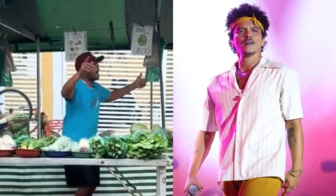 VÍDEO: feirante viraliza ao cantar paródia com sucesso de Bruno Mars