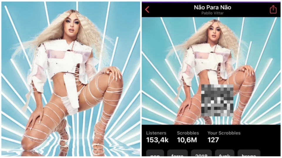 Foto de Pabllo Vittar é alterada por nude explícito em plataforma de música
