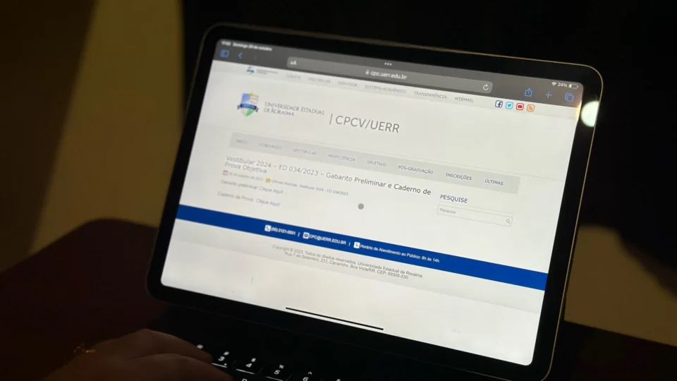 UERR divulga gabarito preliminar da prova objetiva do Vestibular 2024