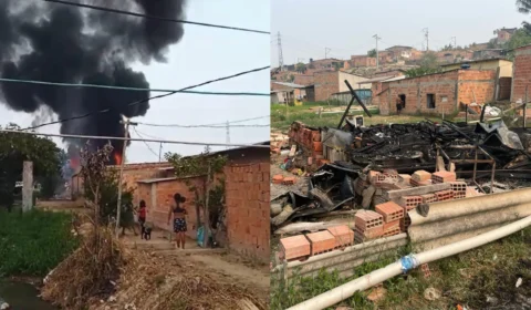 VÍDEO: incêndio destrói casa em comunidade na Zona Leste de Manaus