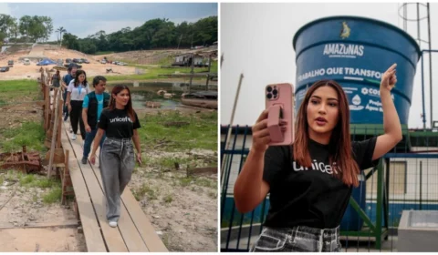 Thaynara OG visita Manaus e anuncia doações para vítimas da seca histórica