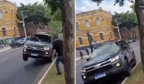 VÍDEO: viatura perde o controle e atropela casal de motociclistas em SP