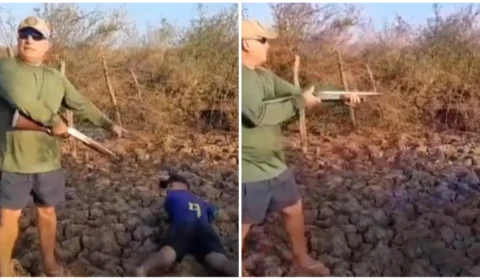 VÍDEO: fazendeiro aponta arma para pescadores após suposta invasão no MA