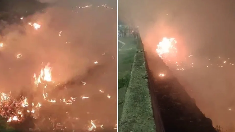 Queimada é registrada no bairro Educandos em Manaus