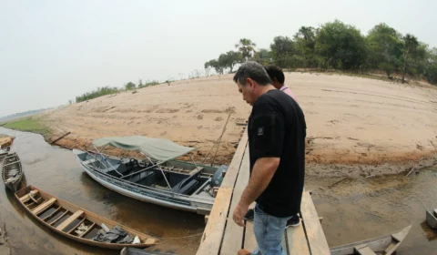 Seca no AM: Rio Negro sobe apenas 1 cm nesta segunda-feira, 6
