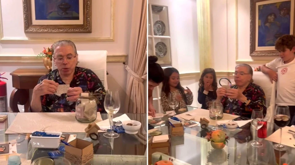 VÍDEO: Silvio Santos aparece com a família comemorando o Dia de Ação de Graças