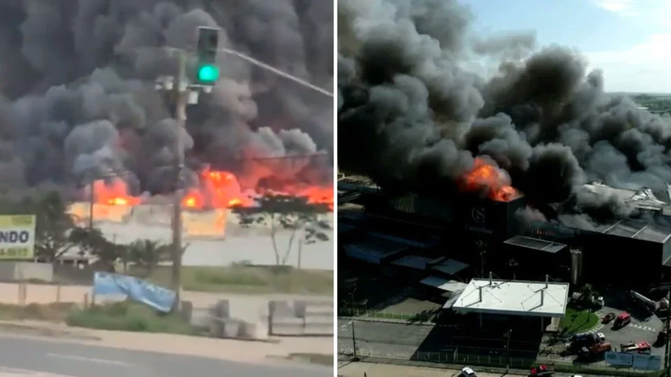 VÍDEO: incêndio atinge fábrica da Cacau Show no ES