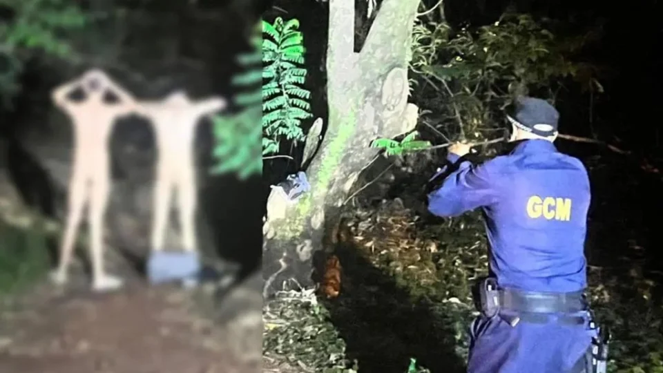 Homens fazendo sexo em bosque são flagrados por Guarda Metropolitana de Goiânia