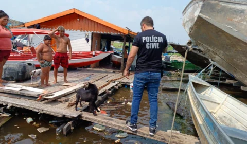 Homem cai em rio após ser baleado em troca de tiros com polícia em Manaus