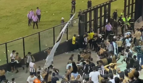 Torcida do Botafogo se envolve em briga generalizada após derrota