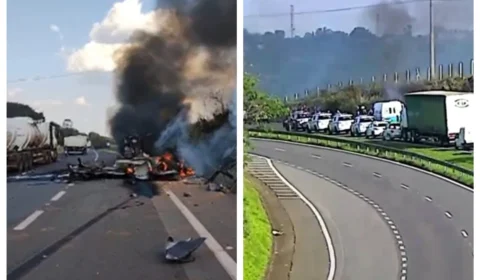VÍDEO: quadrilha explode carro-forte e dinheiro fica espalhado em rodovia de SP