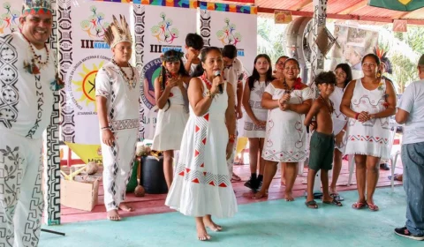 Alunos indígenas participam de Campeonato da Língua Kokama 