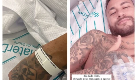 ‘Agora é foco na recuperação’, diz Neymar após cirurgia no joelho