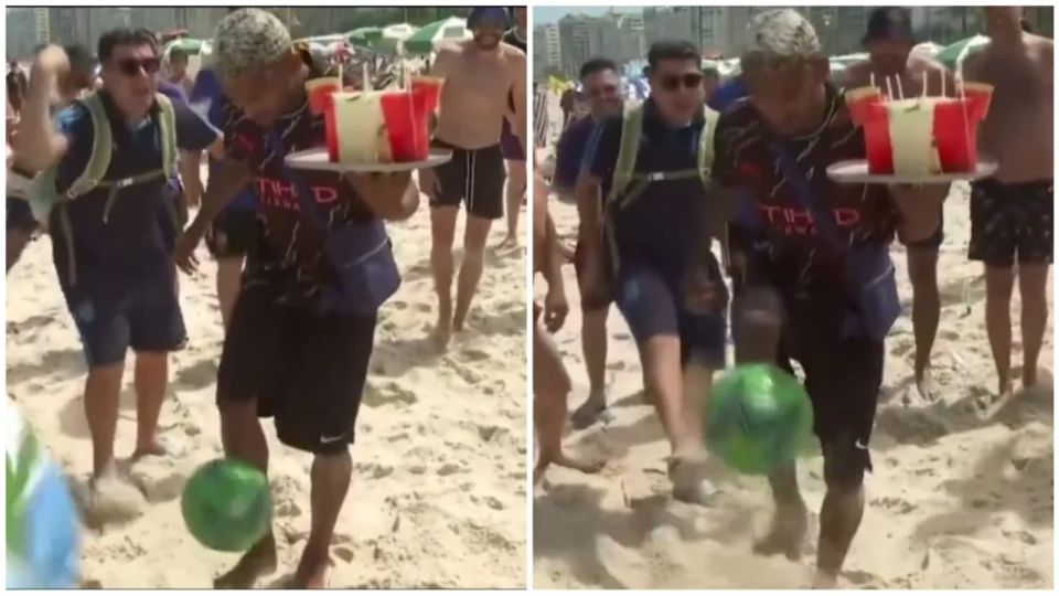 VÍDEO: brasileiro viraliza ao vencer argentinos na embaixadinhas