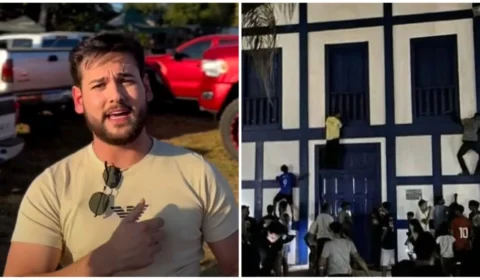 VÍDEO: influenciador faz ‘caça ao tesouro’ e multidão destrói igreja em MG