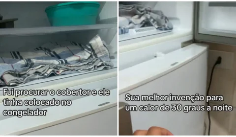 VÍDEO: casal viraliza ao pôr lençol no freezer para driblar onda de calor