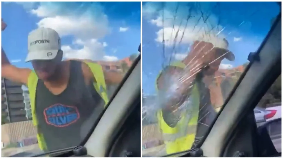 VÍDEO: flanelinha destrói para-brisa de carro estacionado na Asa Sul, no DF