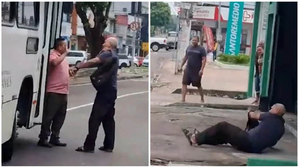 VÍDEO: motorista de ônibus troca socos com idoso em Manaus; confira