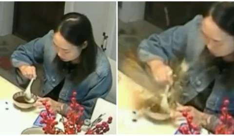 VÍDEO: ovo cozido explode no rosto de mulher durante café da manhã