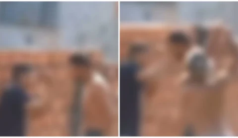 VÍDEO: suspeito de roubar bateria de caminhão é agredido com pau e facão