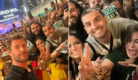 VÍDEO: na CCXP, mulher é ‘esmagada’ tentando tirar foto com Chris Hemsworth