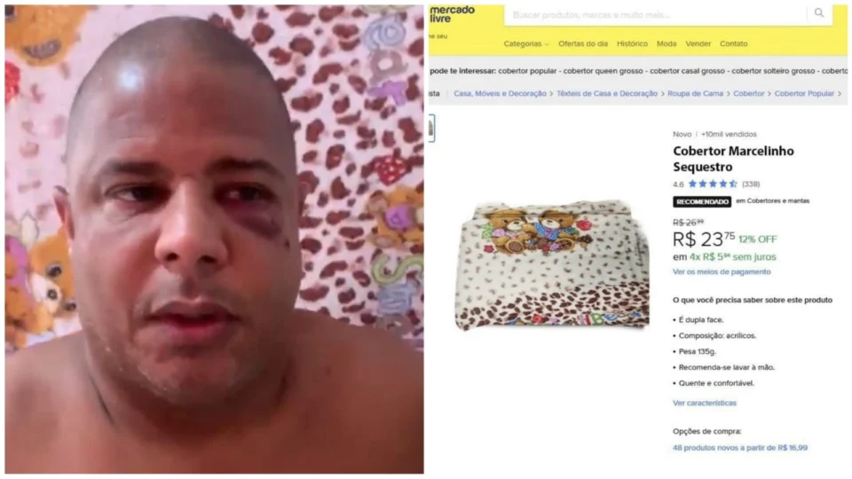 Você tem um desse? Cobertor usado em cativeiro de Marcelinho Carioca vira meme