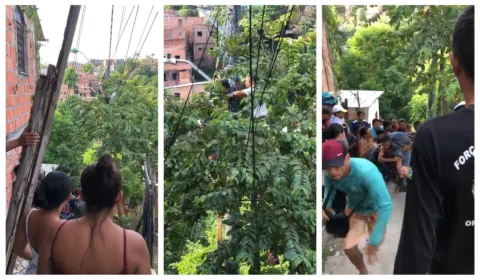 VÍDEO: homem morre eletrocutado ao fazer serviço em poste em Manaus