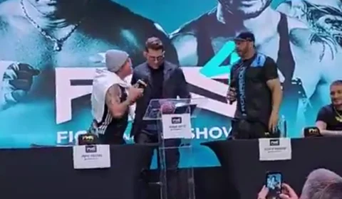 VÍDEO: Popó parte para cima de Bambam em divulgação de luta em SP