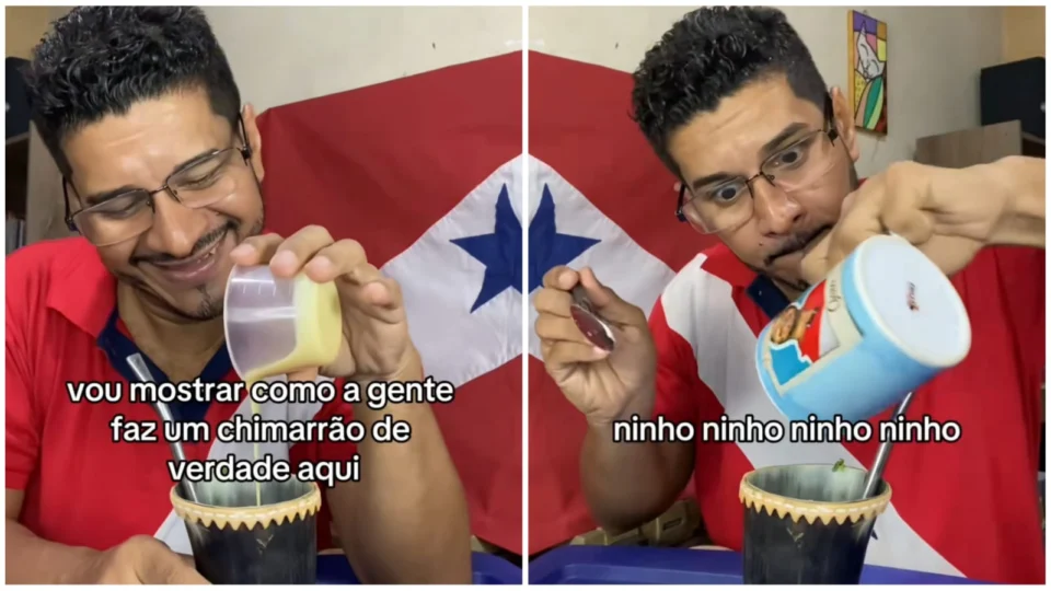 VÍDEO: humorista responde ‘açaí sulista’ com chimarrão ‘típico do Pará’; veja