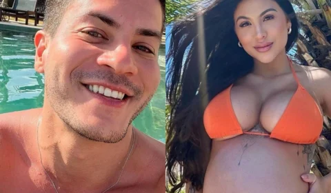 Arthur Aguiar celebra reconciliação com a ex-namorada grávida