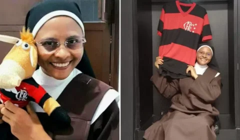 Freira flamenguista realiza sonho de conhecer o Maracanã e a sede do clube