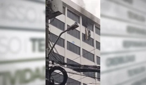 VÍDEO: homem cai do 8° andar de hotel tentando fugir de incêndio em Belém